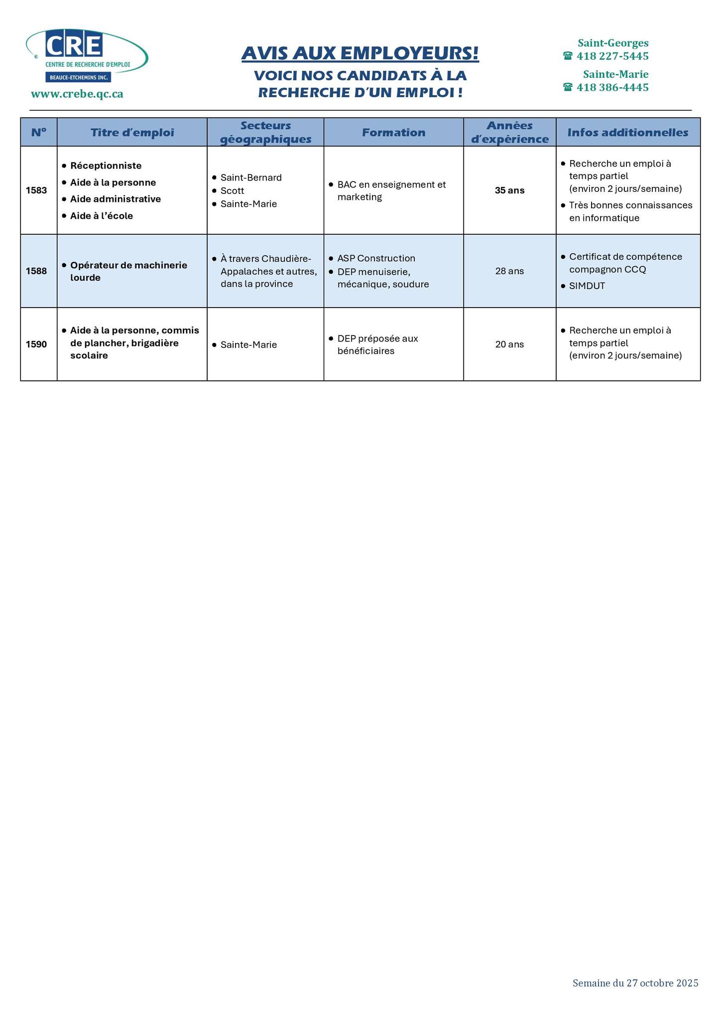 CRE Beauce-Etchemins