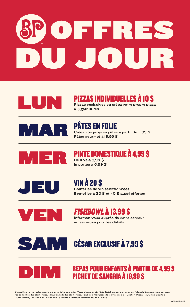 Boston Pizza Saint-Georges