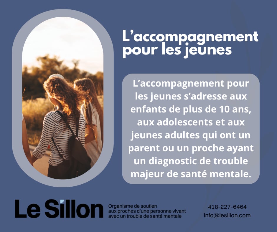 Le Sillon – Organisme de soutien aux proches d'une personne vivant avec un trouble de santé mentale.
