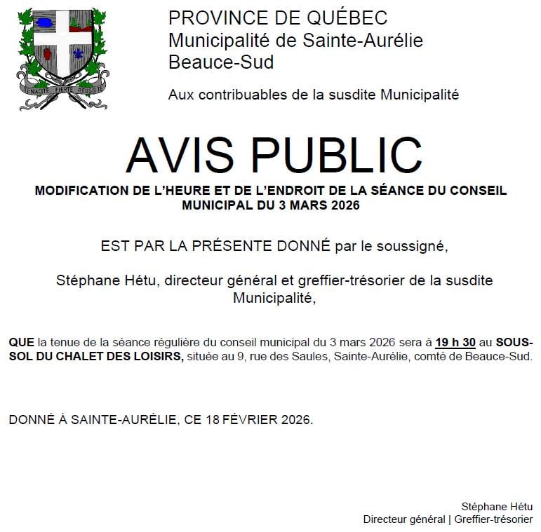 Municipalité de Sainte-Aurélie